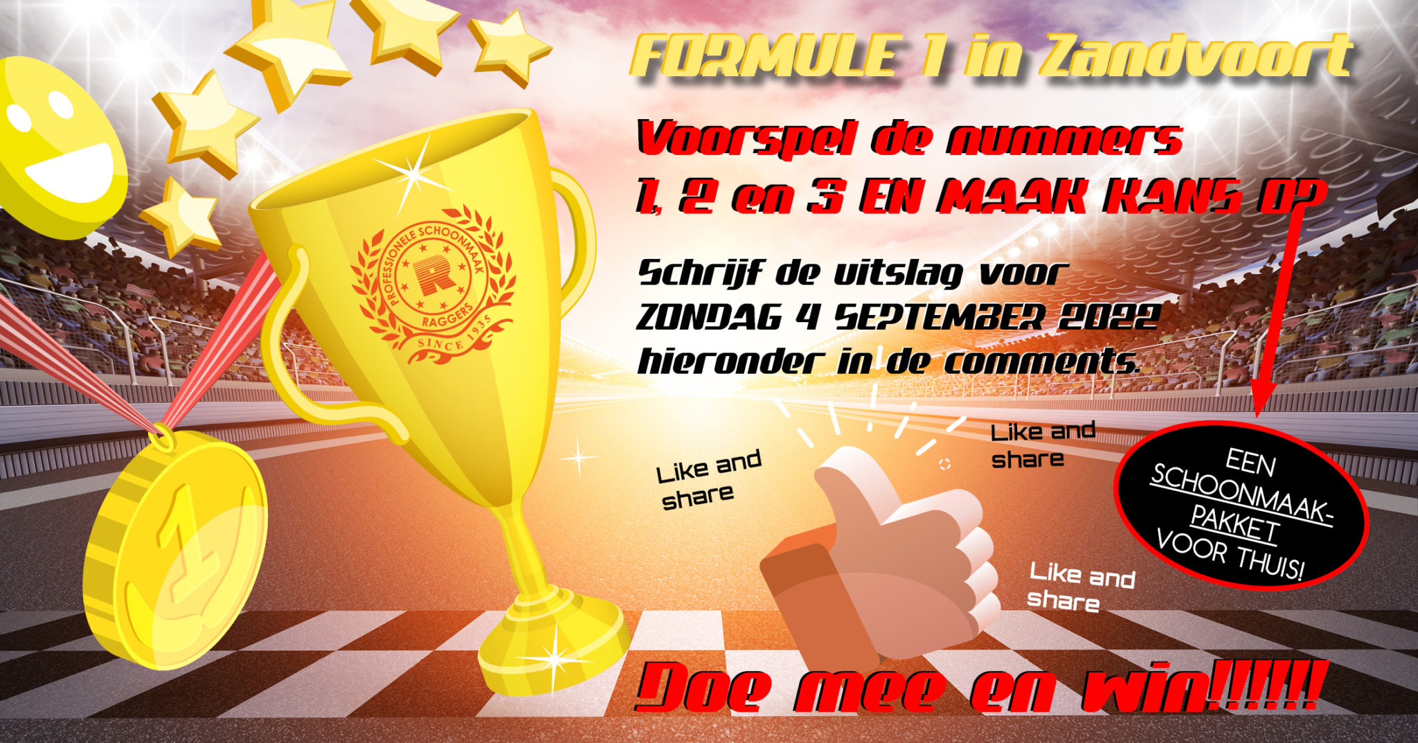 Kijk op onze Social Media en doe mee met de winactie! Raggers